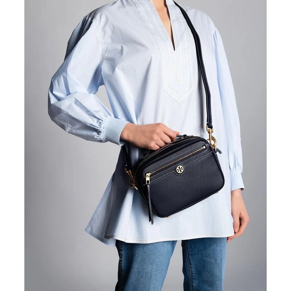 Tory Burch T Monogram Leather Camera Bag